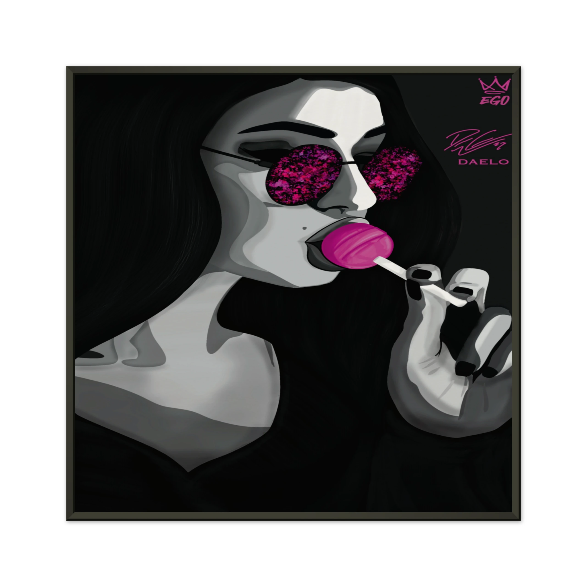 CUADRO DAMA 50x50
